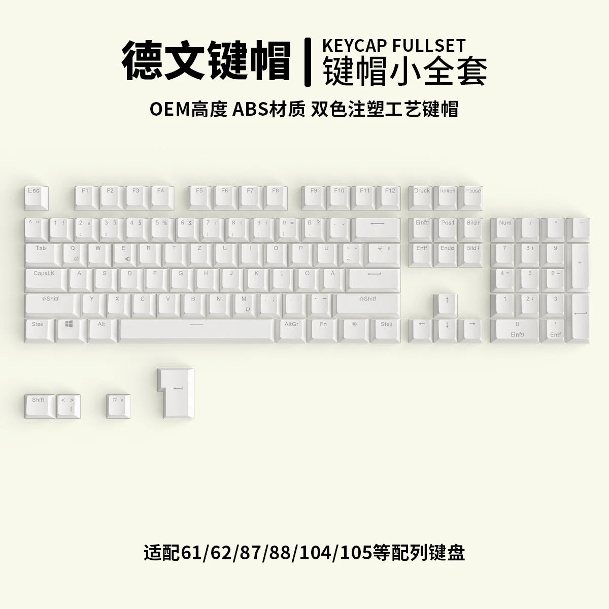 104 teclas retroiluminadas coreanas, francesas, rusas, españolas y alemanas para teclado mecánico con interruptores MX, perfil OEM, teclas ABS DIY