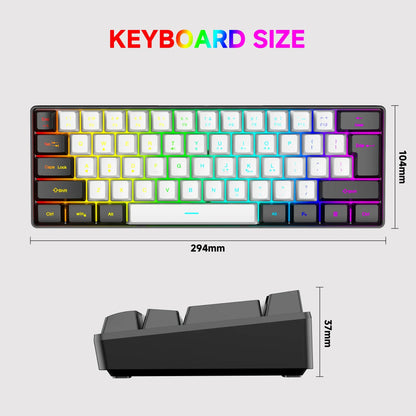 2026 New Best-Selling Portable Wired Mini-Mechanical Keyboard K61 Mini-Keyboard, Suitable For Playing Games, Compact And Conveni