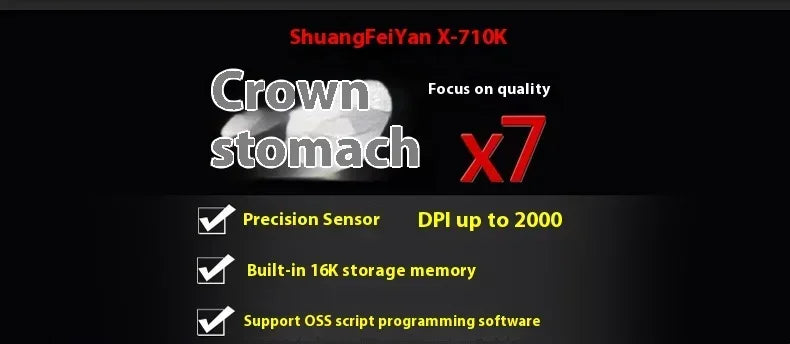 A4TECH Bloody X7-710K Wired Mouse 2000dpi Macro Programming Laptops Accessories CF/LOL/World of Warcraft E-sports Gamer Mouse