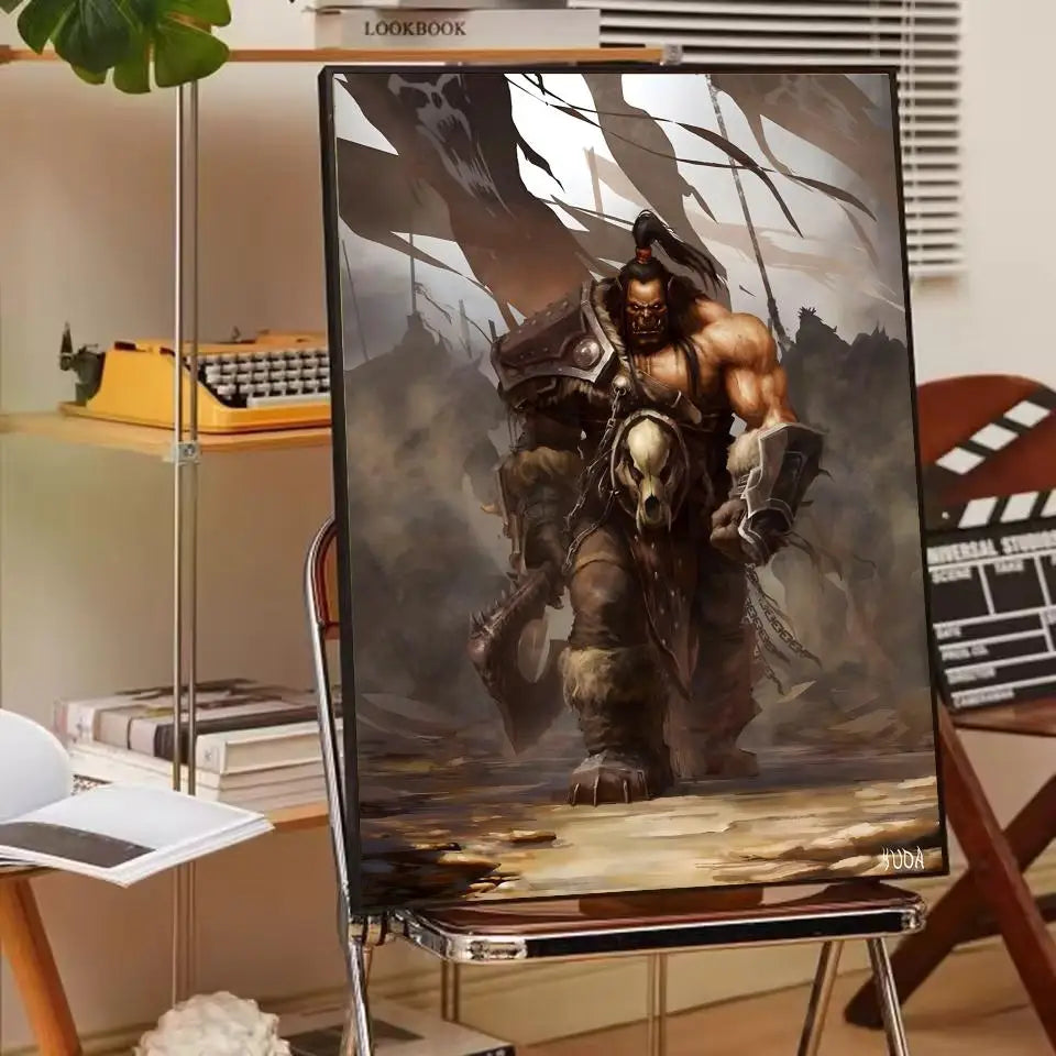 ANIME W-World Of W-Warcraft Wow Poster Paper Print Home Living Room Bedroom Entrance Bar Cafe Art Painting Decoration