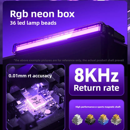 Magnetic Keyboard mechanical Aula Hero68he wired  RGB65% teclados gamer Hot-Swap pc 8000 Hz Polling Rate white clavier mecanique