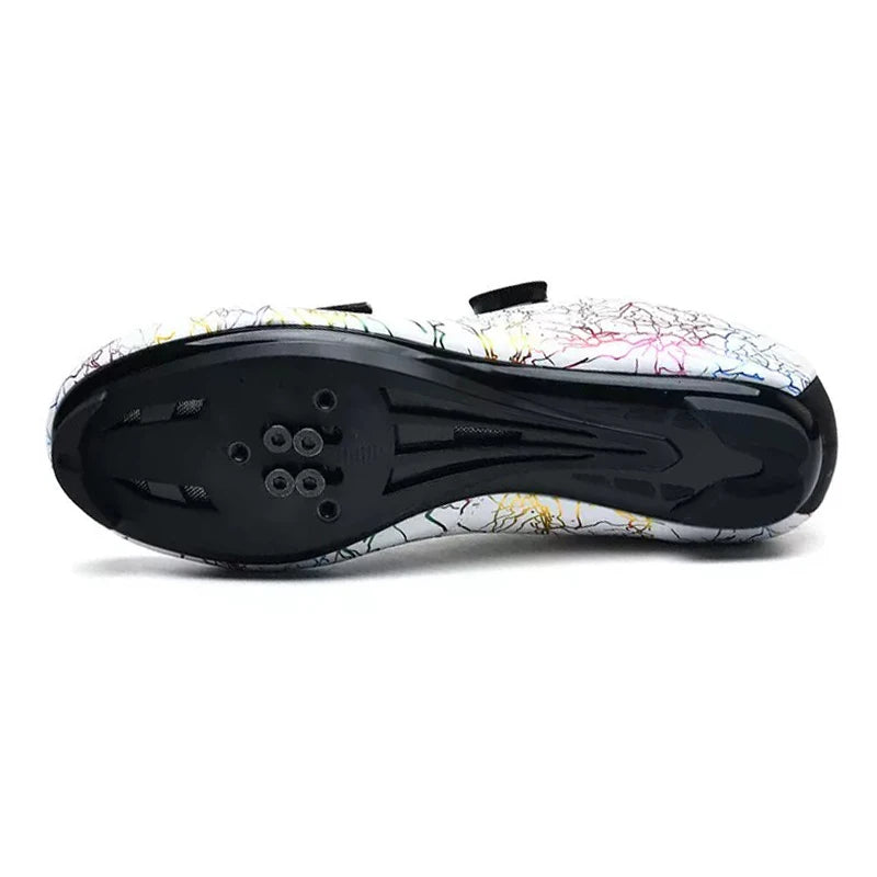 Zapatillas de ciclismo nuevas para hombre con cierre automático para carretera, montaña y exterior; zapatillas deportivas de ciclismo para mujer para spinning indoor