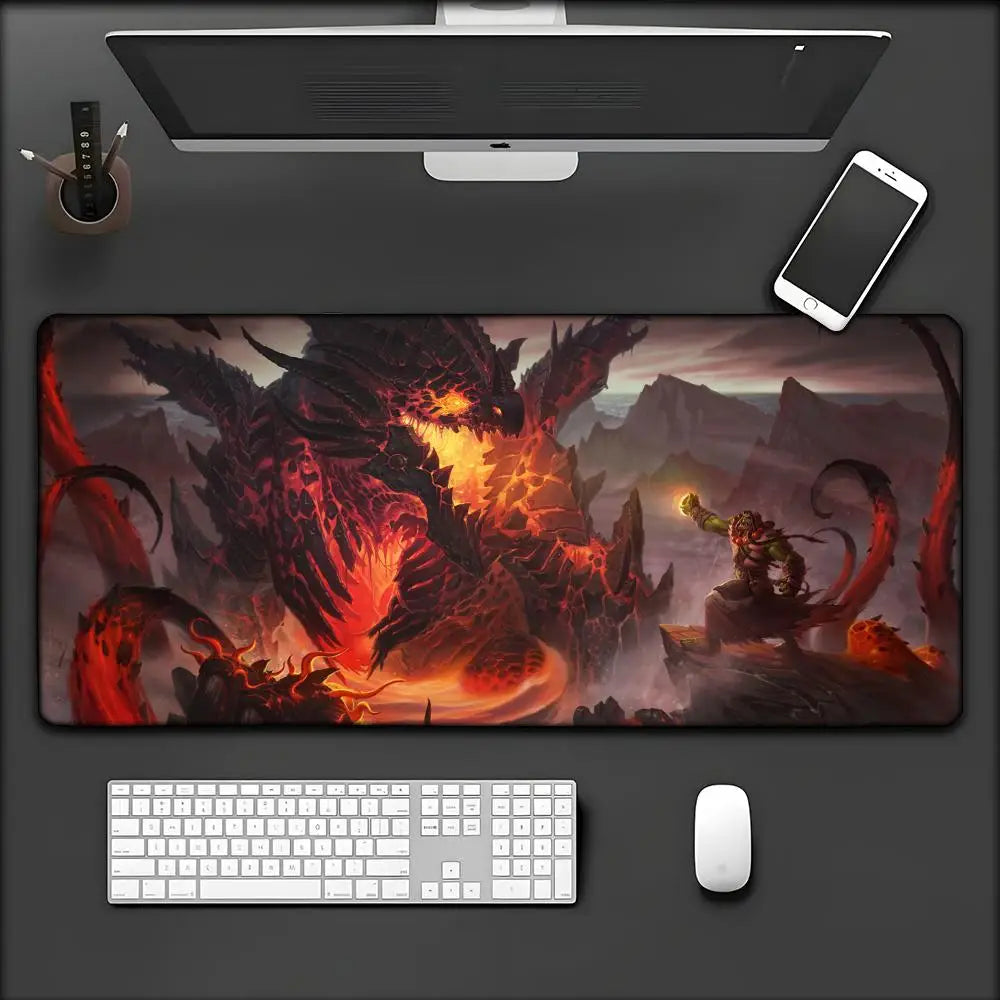 World of Warcraft Lich King Mouse Pad PC HD Anime Gaming Accessories Keyboard Mousepad Laptop XXL Game Cabinet Desk Mer Mousepad