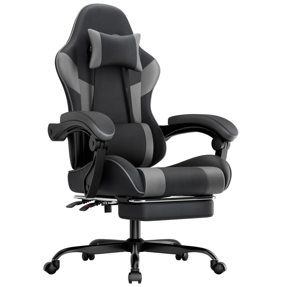 Gaming Chair Ergonomic Gaming Chair with Lumbar Support, Breathable Pu Leather Office Chair,Comfortable Computer Chair