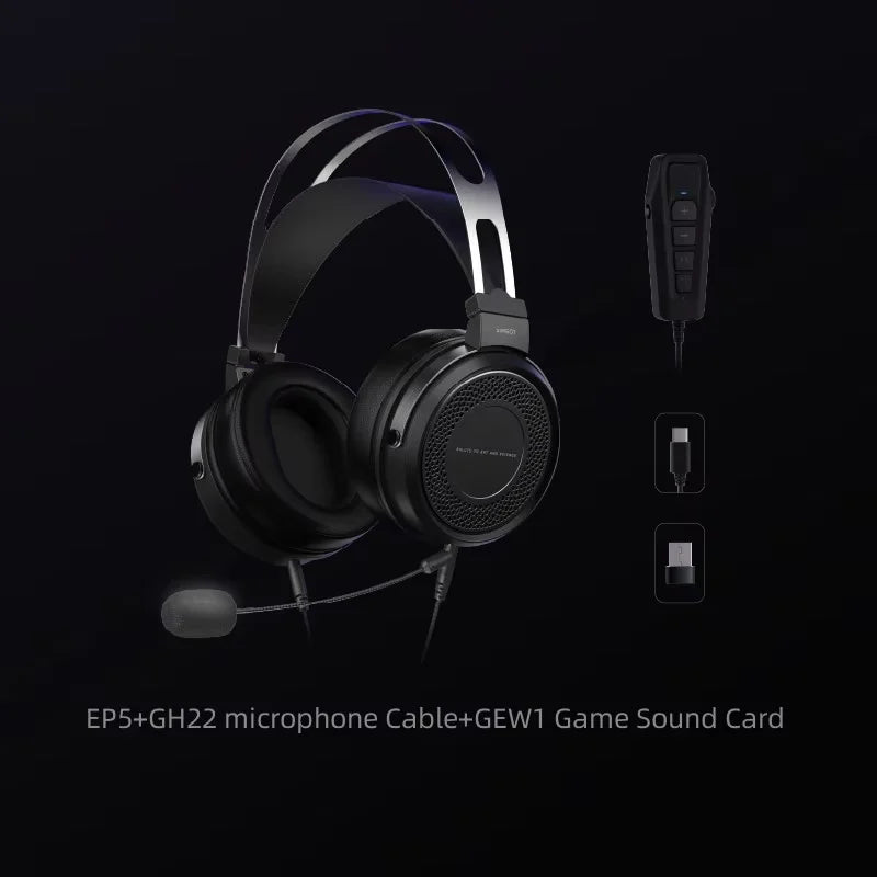 Cuffie cablate SIMGOT EP5 ad alte prestazioni con driver dinamico da 50mm – Headset gaming HiFi, bassa impedenza, alta sensibilità, audio surround 7.1