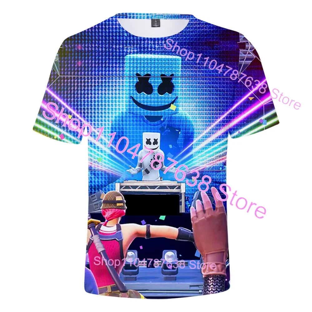 Summer T-shirt Raven Ultima Knight F-Fortnite T Shirt 3D Print Banana Peely Men's Tee Battle Royale Game Tops Birthday Gifts