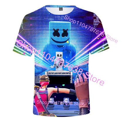 Summer T-shirt Raven Ultima Knight F-Fortnite T Shirt 3D Print Banana Peely Men's Tee Battle Royale Game Tops Birthday Gifts