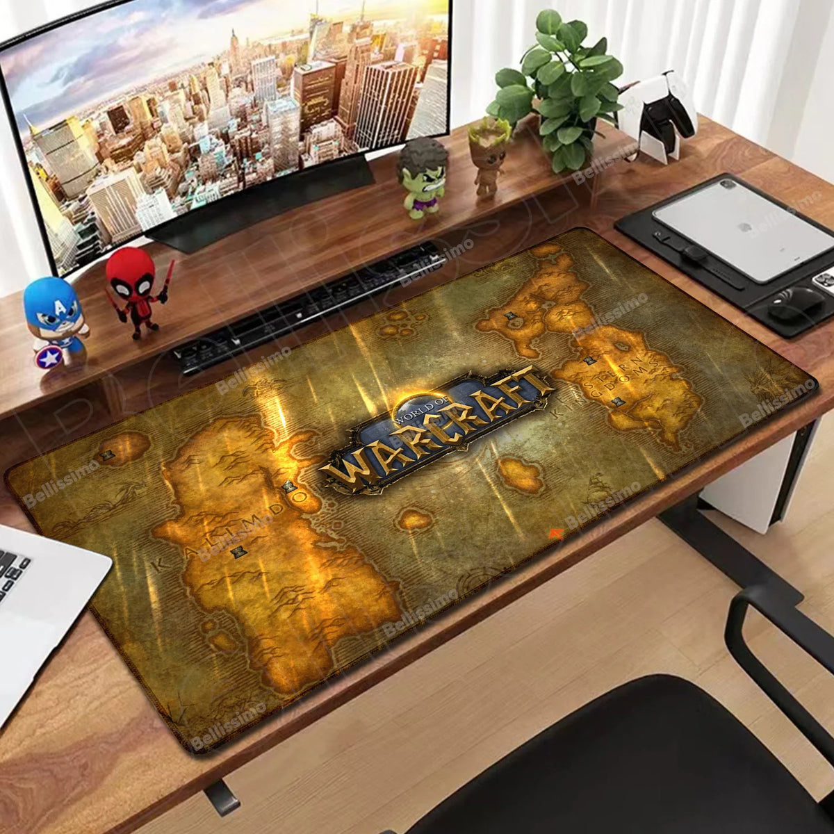 World Of Warcraft 90x40 stor gaming-musemåtte til spilbord, Csgo, naturgummimåtte, Grande Gamer, XXL computermusemåtte