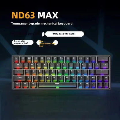 Irok ND63/ND68 Magnetic Switch Mechanical Keyboards RGB Hot Swap E-Sports Wired Customize Keyboard Pc Gaming Office Accessory