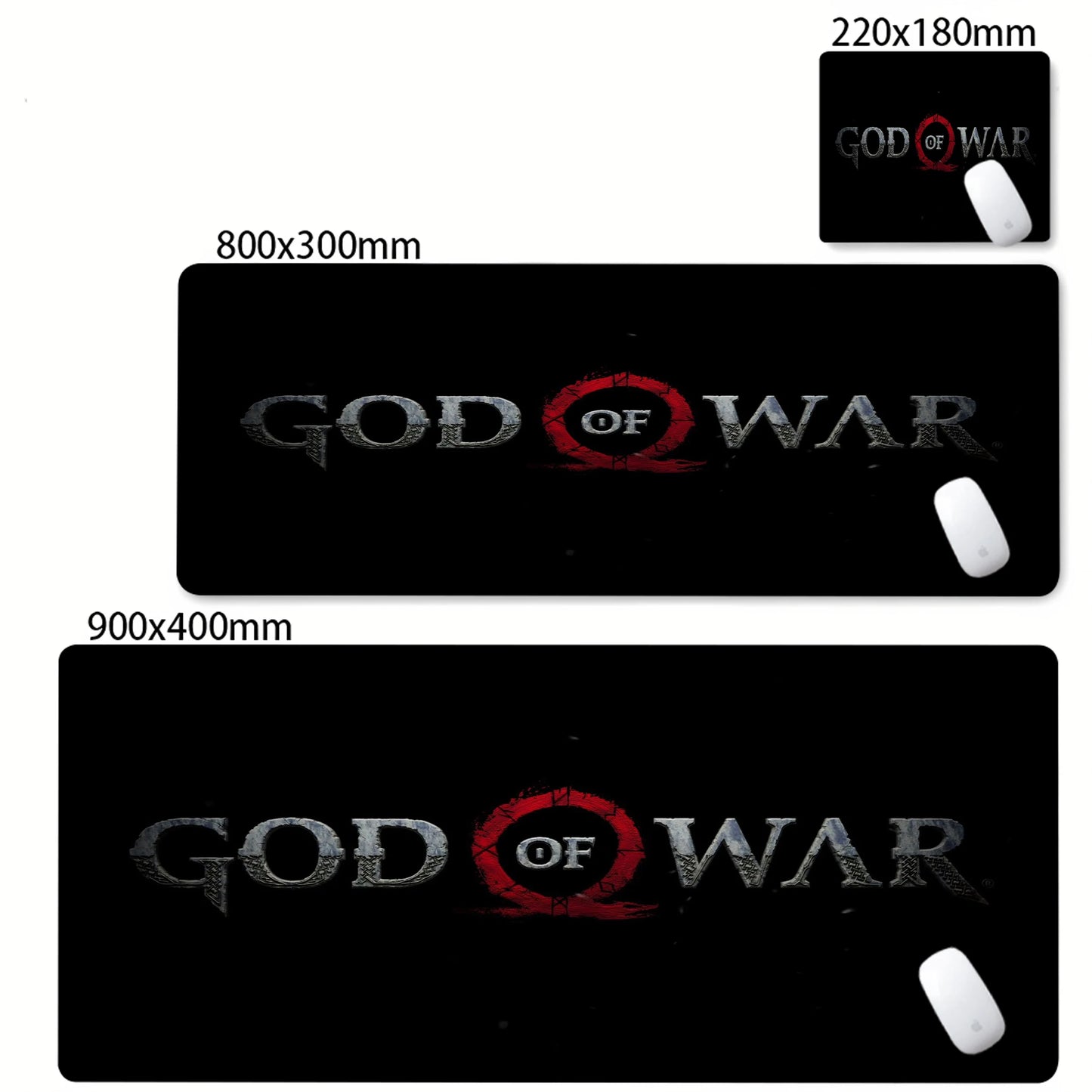 Game God of War Mouse Pad Anime Game Mousepad Computer Keyboard Desk Pads Office Carpet Laptop Mausepad Non-slip Base Deskmat