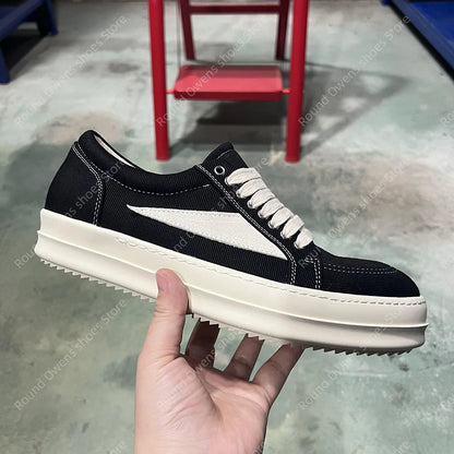 Casual Shoes Men Low Top Quality Denim Lace Up Thick Sole Luxury Designer Hip-hop Dunk Sport Trainers Women Summer Flat Sneakers