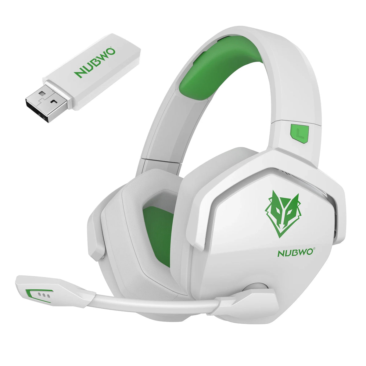 NUBWO G06 Casque Gaming Sans Fil 2.4GHz Bluetooth 5.3 Stéréo Double Mode avec Micro pour PS5 PS4 PC Switch Mobile Ordinateur Portable, pour Joueurs