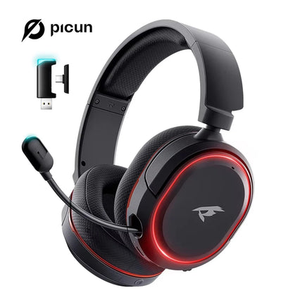 Cuffie da gaming wireless Picun G2 Bluetooth 5.3 – audio surround 7.1, microfono ENC, batteria 100H, cuffie a bassa latenza per PC, PS5, PS4, Switch e dispositivi mobili