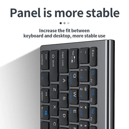 Tastiera wireless Bluetooth 5.0&3.0&2.4G FN+1/2/3 Dual-Mode 350mAh ultra sottile per laptop, PC, TV, iPad, Macbook e Android