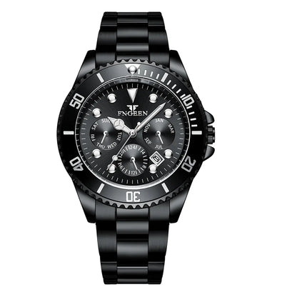Relógio de quartzo de luxo para homem BINBOND, preciso, com data automática, luminoso, estanque, ideal para desporto, negócios e lazer. Resistente e duradouro.