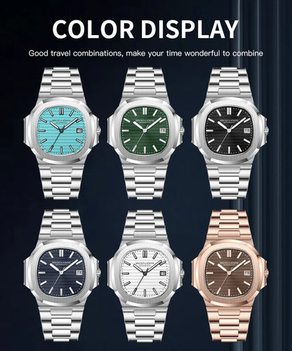 Specht&Sohne 2025 Nuevo reloj clásico de lujo para hombre, reloj automático para hombre en acero inoxidable con zafiro, 8215 reloj de pulsera mecánico