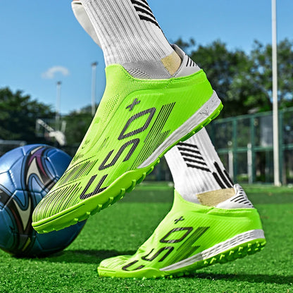 Chaussures de football pour hommes, crampons de football pour terrain en gazon, chaussures de sport pour entraînement, crampons de football antidérapants, crampons de football.