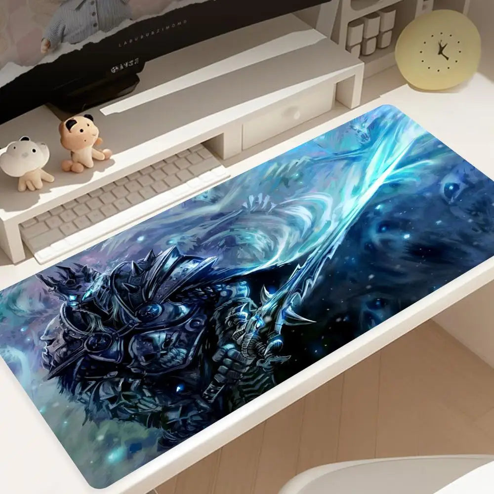 World of Warcraft Anime XXL Game Mouse Pad Deskmat with Lock Edge Keyboard Mice Carpet Office Gamer Computer Accessories HYBXXC