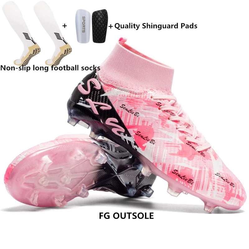 Tamanho 34-46 - Chuteiras de futebol para homem FG/TF, futsal, profissionais, unissexo, infantis, de treino, para exterior, para rapazes, ténis de futebol