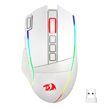 Mouse gaming wireless Redragon M991 26000 DPI, 3 modalità, 9 pulsanti macro, retroilluminazione RGB, nero