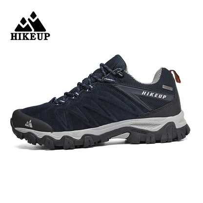 HIKEUP Scarpe da trekking in pelle di alta qualità, resistenti, da outdoor sportivo, da uomo, con lacci, per escursionismo, arrampicata e caccia