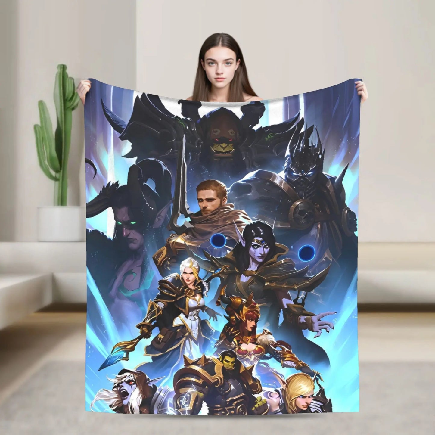 World of Warcraft, WOW Game Blanket Quality Super Warm  Throw Blanket Winter Picnic Outdoor Graphic Bedspread