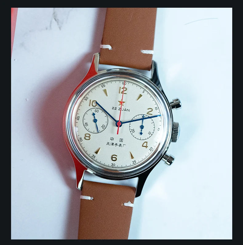Relógio mecânico masculino Seagull 1963 International Edition Pilot Clock ST1901, cronógrafo retro de pulso, aviação da Força Aérea, novo