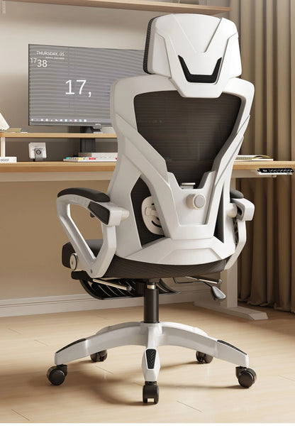 Asiento reclinable ergonómico, silla de oficina cómoda, silla para ordenador doméstica, silla para residencia de estudiantes, silla gaming con reposapiés