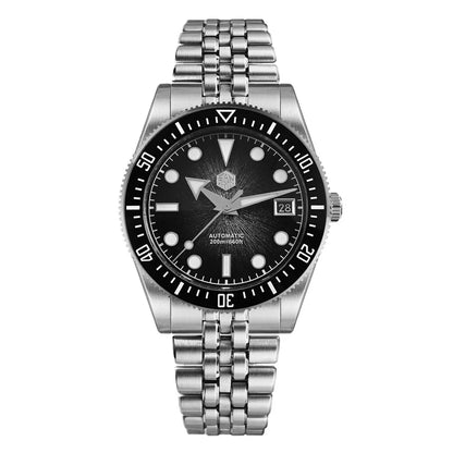 Relógio de mergulho masculino San Martin 37.5mm 40mm Miyota 9015 com mostrador esmaltado, relógio de pulso mecânico automático de luxo, resistente à água 200m SN0148