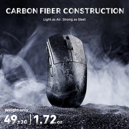 Mouse gaming wireless ATTACK SHARK R11 ULTRA in fibra di carbonio, 8000Hz, PAW3950MAX, 42000DPI, ultraleggero 49g, 20000FPS, Nordic 52840