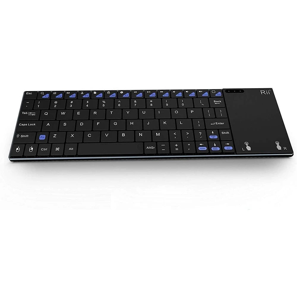 Tastiera wireless russa spagnola inglese francese Rii K12+/i12+ Mini Keyboard con touchpad mouse per Android laptop PC TV Box