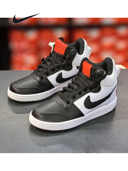 NIKE Zapatillas Court Borough Mid blancas unisex de caña alta para entrenamiento y uso casual otoño/invierno (844906-100)
