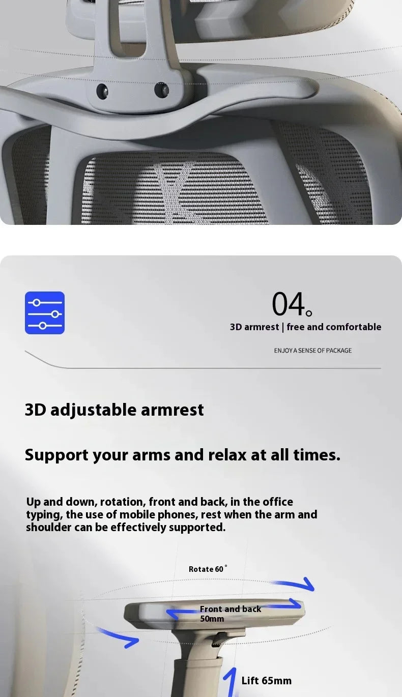 Ergonomic Gaming Chair with 3D Headrest, Adjustable Armrests, Lumbar Support, Reclining Computer Desk Chair with Footrest for Office & Gaming