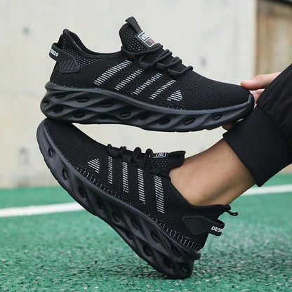 Unisex herresneakers – komfortable, åndbare løbesko til par, kvinder, tennis og sport, størrelse 37-47, gule vandresneakers