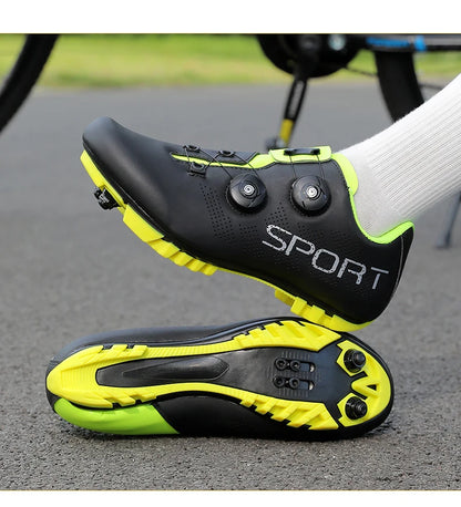 Zapatillas de ciclismo ultraligeras, transpirables y ligeras, con suelas rígidas compatibles con SPD para entrenamiento y competición en bicicleta de carretera y montaña