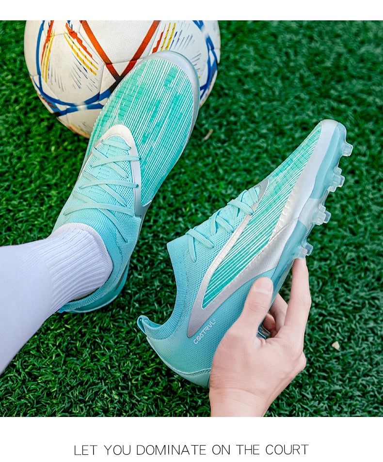 Botas de fútbol TF para hombre, zapatillas resistentes para cancha Society, transpirables para adulto, calzado masculino de fútbol para entrenamiento, alta calidad, con tacos