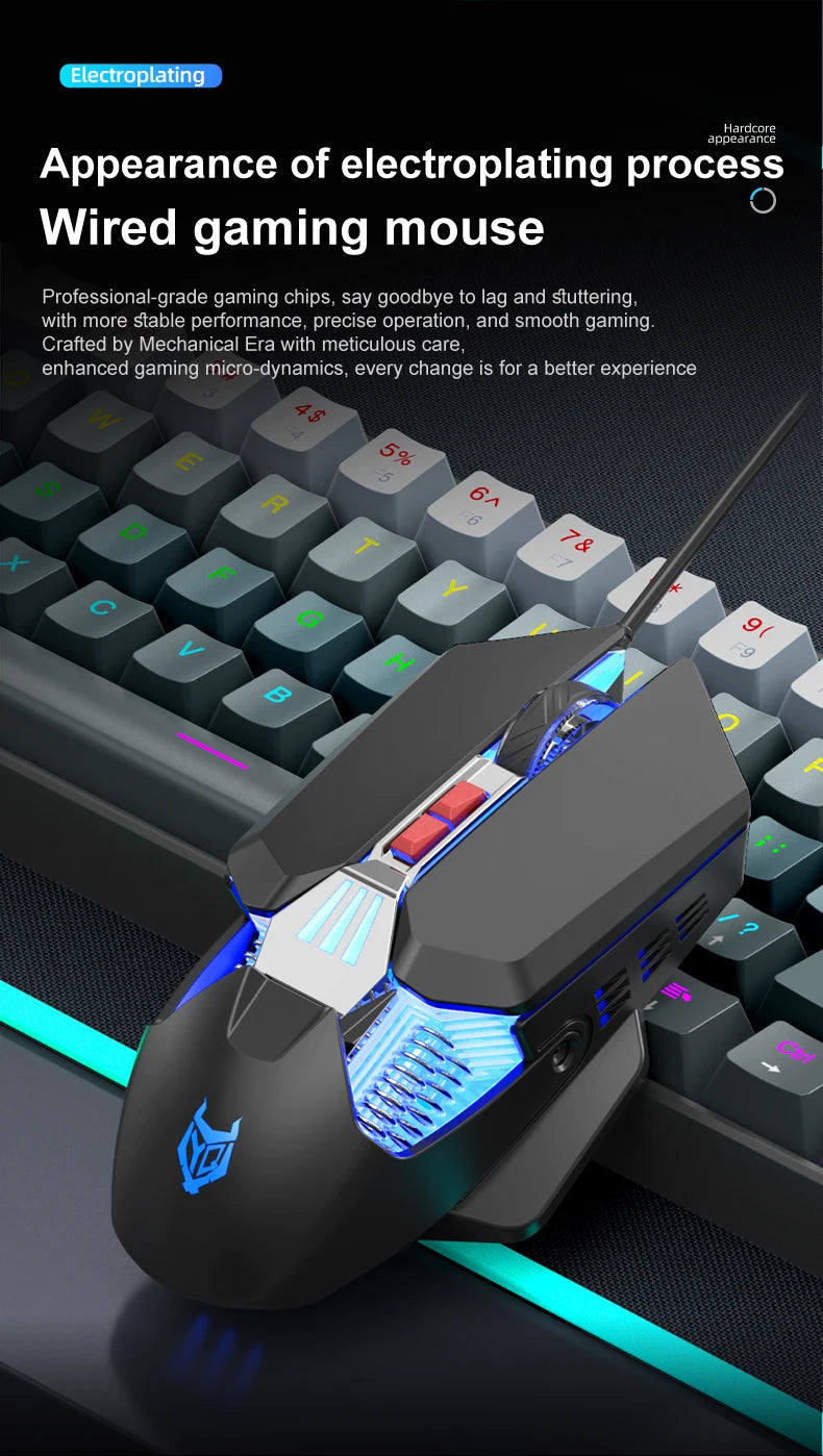 Tastiera meccanica mini APAYADO K61, cablata, 61 tasti, RGB Phantom, nera/bianca, switch meccanici rossi/blu per gaming, portatile 60%