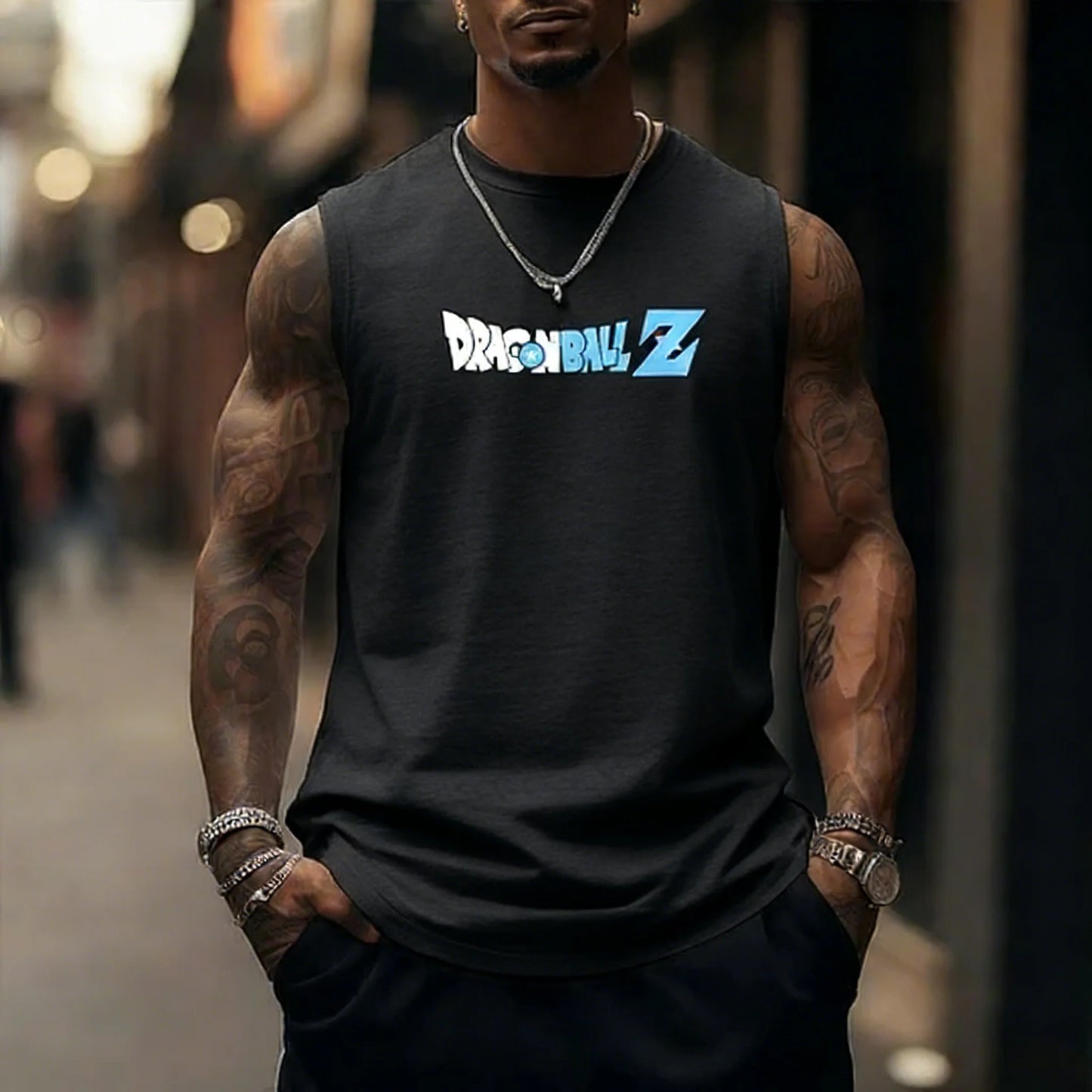Canotta fitness da uomo Dragon Ball Z Super Blue Vegeta in stile rétro americano Y2K Harajuku, nuova collezione primavera-estate, T-shirt per uso quotidiano