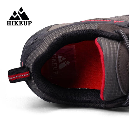 HIKEUP Buty turystyczne męskie Zimowe buty wspinaczkowe i trekkingowe dla mężczyzn Skórzane, oddychające, outdoorowe, antypoślizgowe buty sportowe i robocze dla mężczyzn