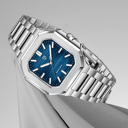 Reloj de lujo cuadrado de cuarzo PAGANI DESIGN 2026 para hombre, cristal de zafiro AR, movimiento japonés, luminoso, acero 316L completo