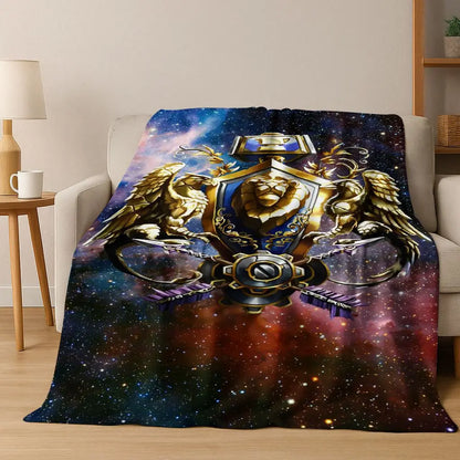 Flanelová deka WOW World of Warcraft Arthas Demon Illidan Sylvanas, útulná měkká přikrývka pro domácnost, ložnici, postel, pohovku, přehoz nebo dárek