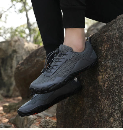 Zapatillas de senderismo para hombre, sin cordones, transpirables, para deportes al aire libre, escalada, trekking y running; antideslizantes, cómodas, calzado informal de jogging para hombre
