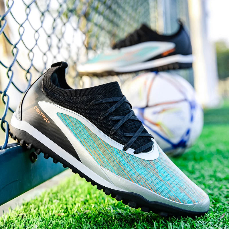Bottes de Football professionnelles antidérapantes, baskets de sport sur le terrain, TF/FG, chaussures d'entraînement ultralégères, crampons de Football