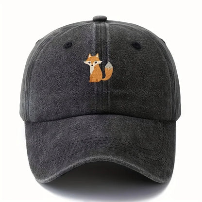 Cappellino da baseball con stampa a motivo di volpe carina, ideale per la moda casual quotidiana, versatile per gli spostamenti in città, adatto a uomo e donna