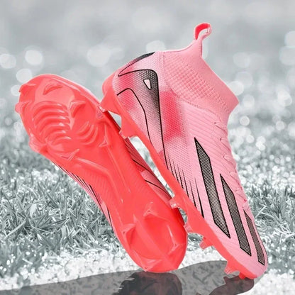 Men New TF Football Boots Sneakers Society Turf Grass Ultralight Male Soccer Shoes Comfortable Ankle Football Shoes Futsal Fast