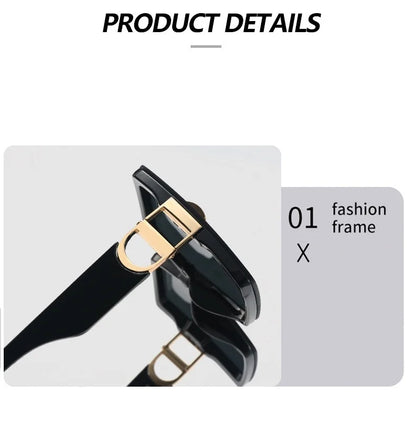 2025 new high-end large frame D-mill sunglasses for women(DS-25022)