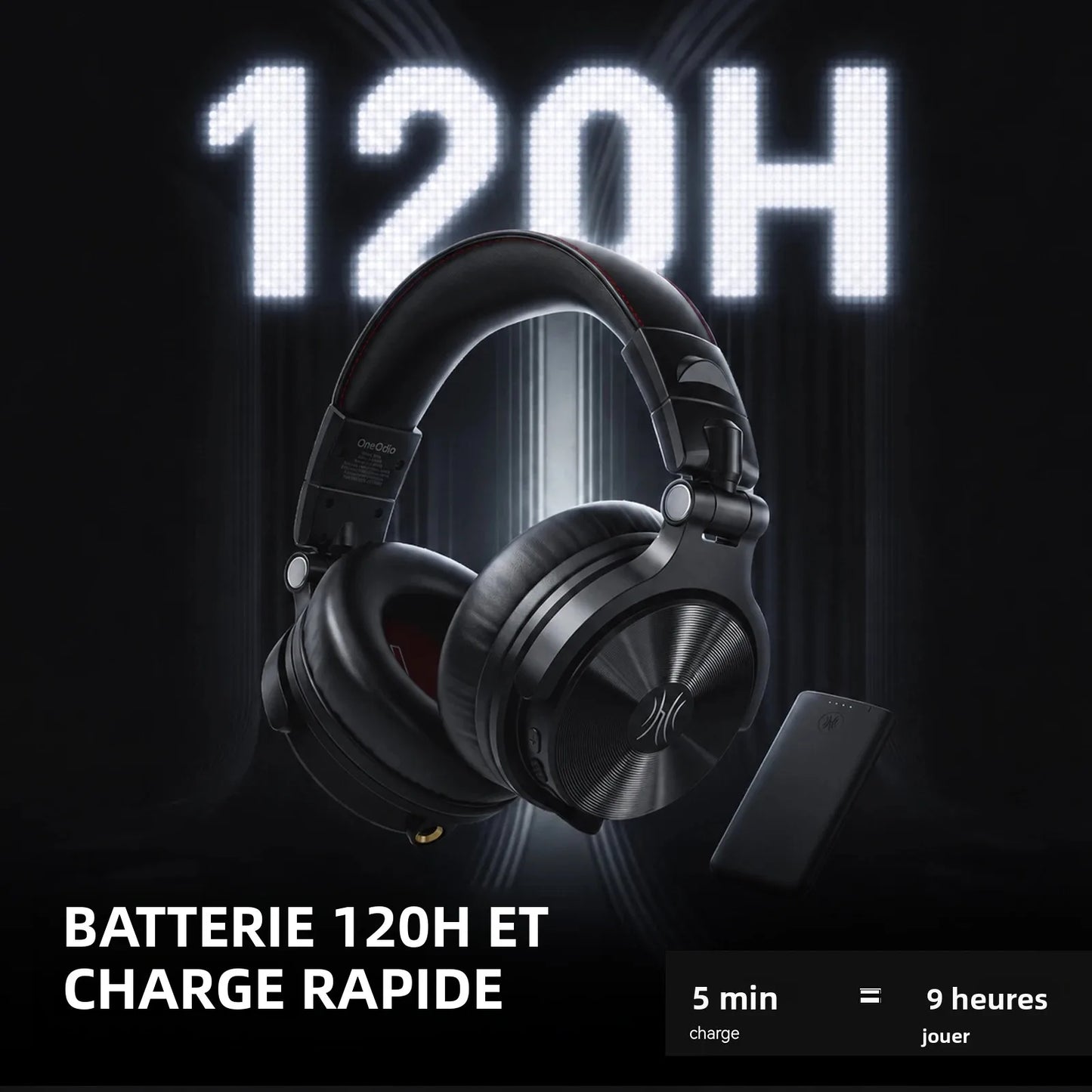 OneOdio Studio Max kabellose DJ-Kopfhörer Bluetooth 6.0 – 9ms ultraniedrige Latenz, Hi-Res LDAC Studio-Monitor-Over-Ear-Headset mit Mikrofon