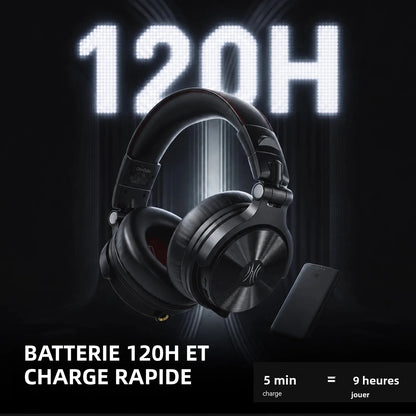 OneOdio Studio Max kabellose DJ-Kopfhörer Bluetooth 6.0 – 9ms ultraniedrige Latenz, Hi-Res LDAC Studio-Monitor-Over-Ear-Headset mit Mikrofon