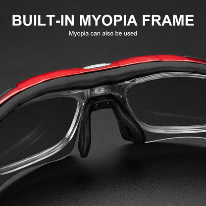 ROCKBROS Polarisierte Fahrradbrille Sonnenbrille Herren Damen MTB-Rad Rennrad-Brille Fahrradfahren Outdoor-Sport Wandern Schutzbrille 5 Gläser