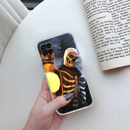 F-Fortnites-Poster transparente Handyhülle für Samsung Galaxy A04 A04S A14 A23 A34 A54 M23 M33 M52 M53
